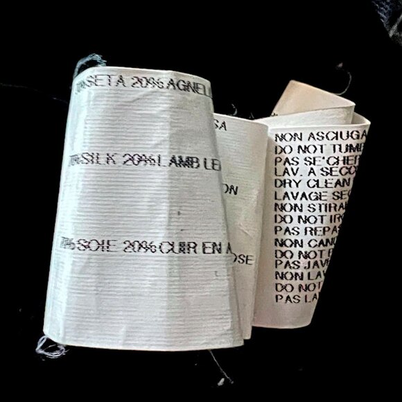 RICK OWENS Vintage 2012 One-Shoulder Strapless Top Silk & Lamb Leather - Picture 14 of 14